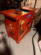 Antique Asian Cabinet ￼30 Inches Long 18 Inches Wide By 31 Height.