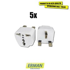 5X ADATTATORE SPINA INGLESE PRESA ITALIANA