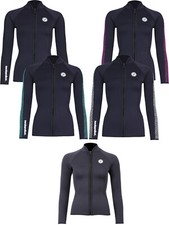 Womens Neoprene Full Zip Long Sleeve Wetsuit Jacket Watersport Surf Swim Top TBF