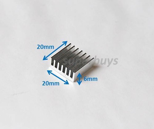 3pc 20 x 20 x 6mm Heatsink Heat Sink Electronic Computer Electrical CPU Cool RAM - Picture 1 of 1