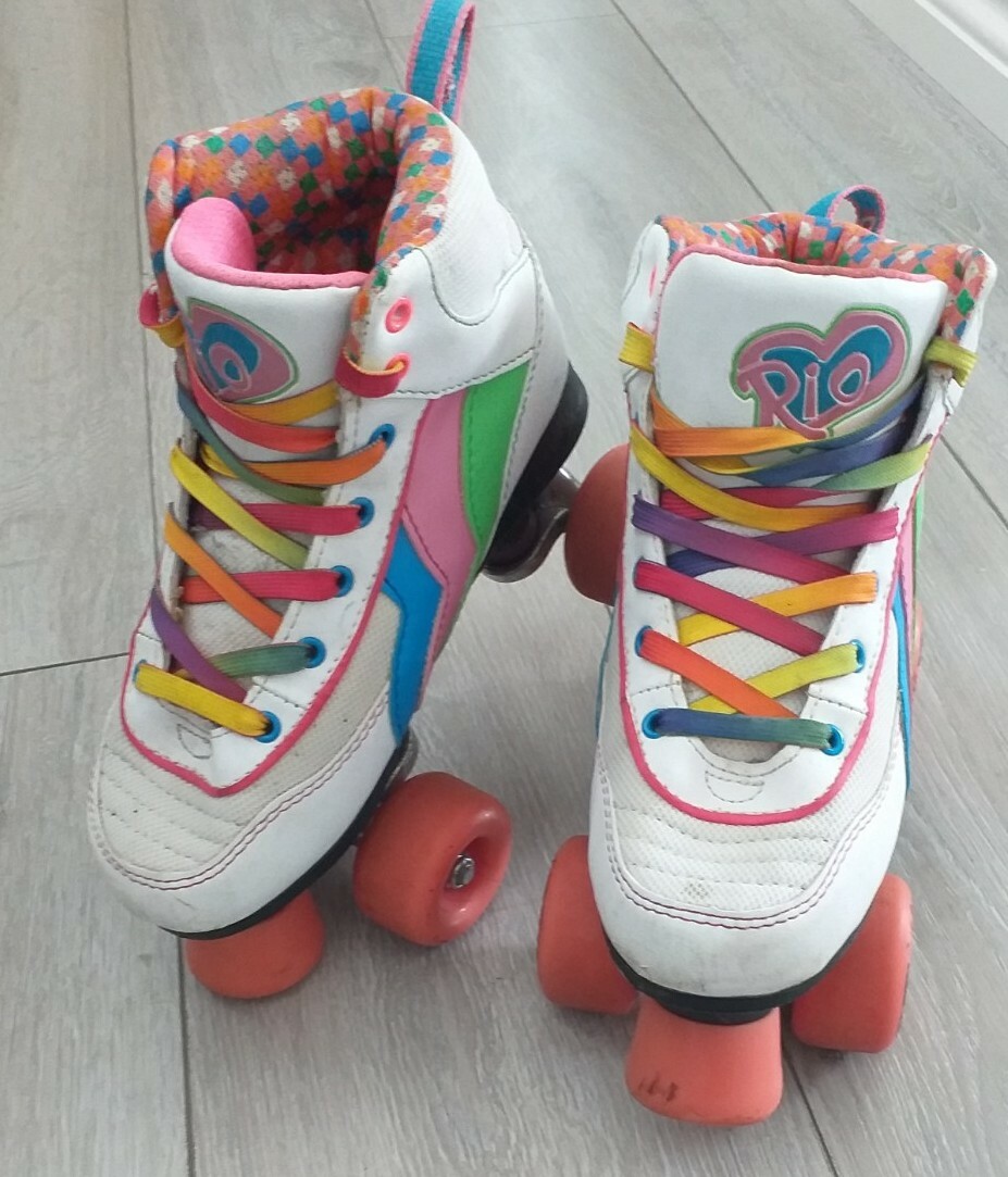 SFR Rio Roller Skates Candi Size UK EU 34 Rainbow Multi