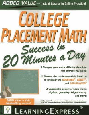 College Placement Math Success in 20 - LearningExpress, 9781576859117, paperback