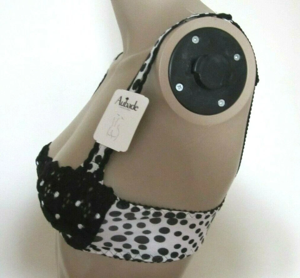 Sujetador AUBADE BAHIA blanco y negro con aros talla 30B Foto 3 de 4