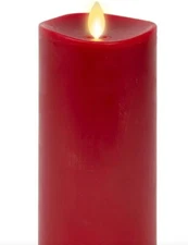 6.5" Luminara Flameless Moving Flame LED Pillar Candle - Unscented Real Wax