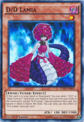 Yugioh! LP D/D Lamia - SDPD-EN005 - Super Rare - 1st Edition Lightly Played, Eng