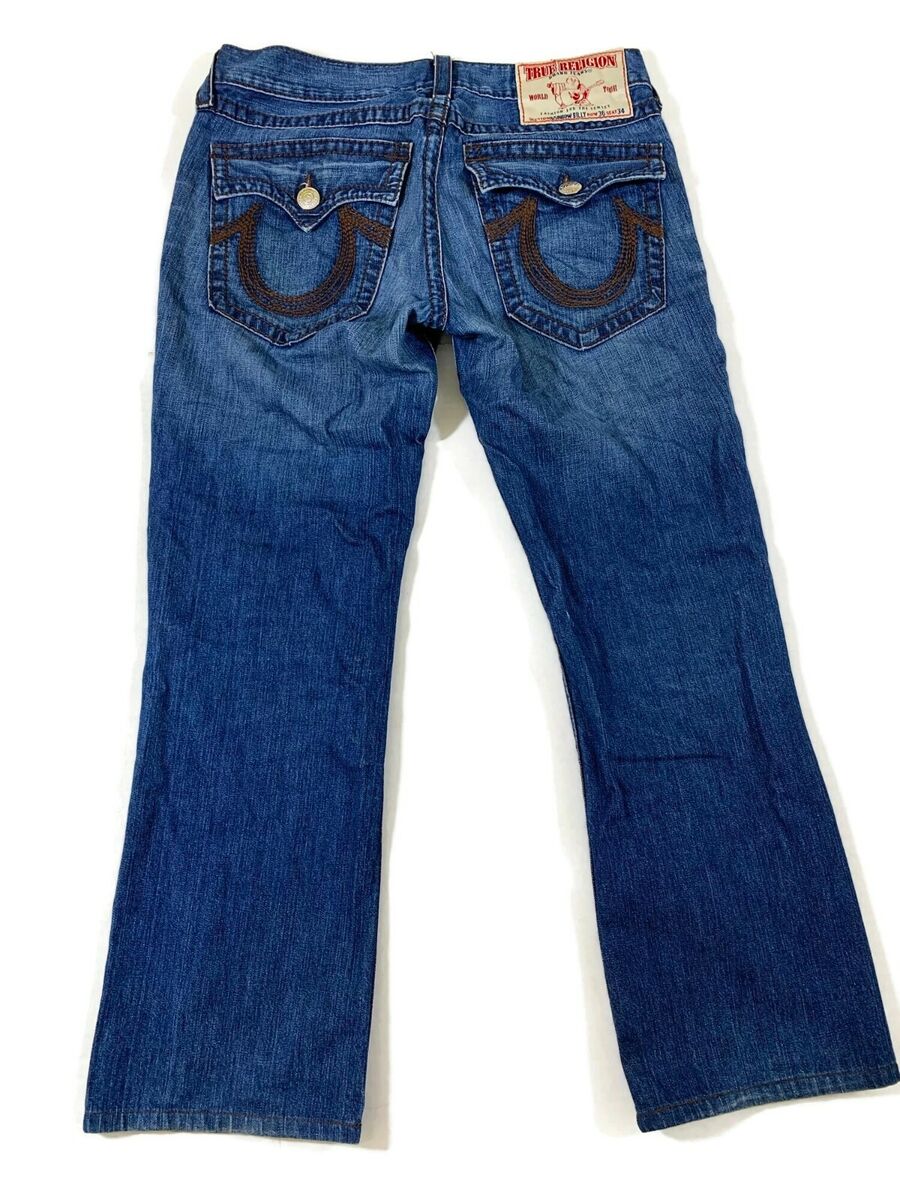 TRUE RELIGION Men's Rainbow Billy Vintage Wash Denim Jeans TRUE RELIGION Men's Rainbow Billy Vintage Wash Denim Jeans
