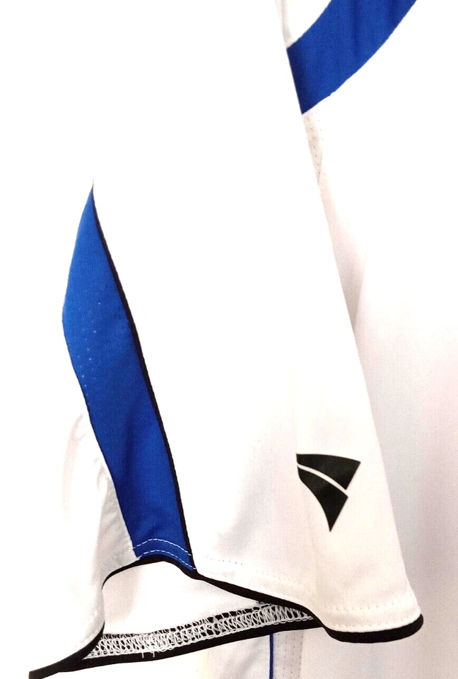 Мужская футболка JACO XL белая синяя отделка короткие рукава 100% полиэстер - Изображение 3 из 4