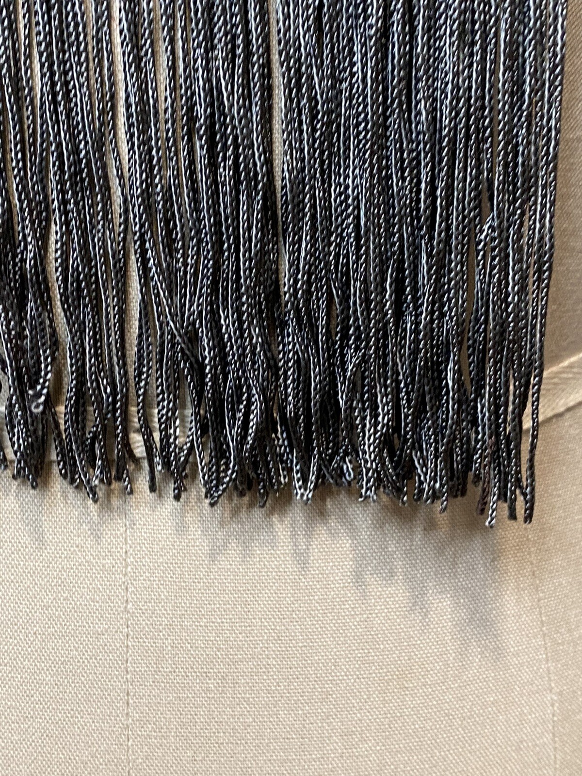 Macrame Ombre Fring Collar Statement Necklace Lon… - image 6