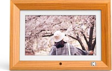 KODAK High quality Digital Photo Frame 10in Made of Premium Natural Wood New