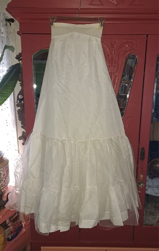 Vtg Bridal Petticoat Skirt 4 Sydney Bush White Layers Netting High Waist
