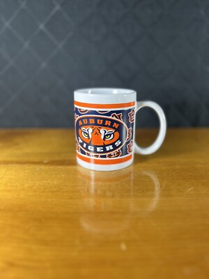 Auburn Tigers NCAA Logo Inner Color White Ceramic Coffee Mug Tea Cup