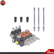 SAE Ports 3 Spool Hydraulic Control Valve Double Acting 13 GPM 3600 PSI