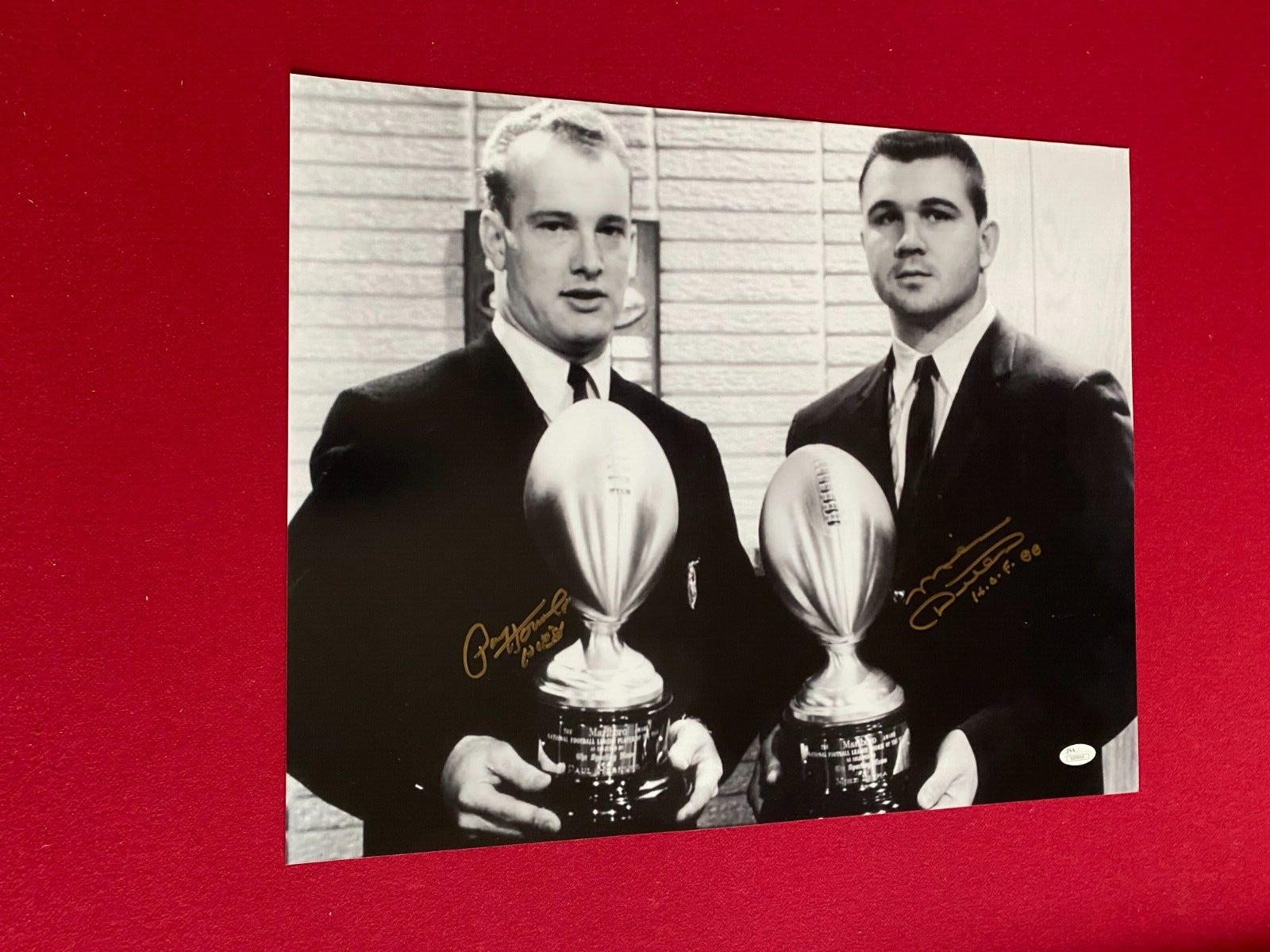 Mike Ditka Autographed Signed Paul Hornung (MVP) & (ROY), (JSA) 16x20 Photo w/ HOF Ins. 