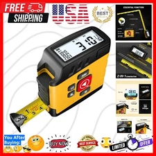 Rechargeable Digital Tape Measure 16FT: Waterproof, Smart Display & Memory