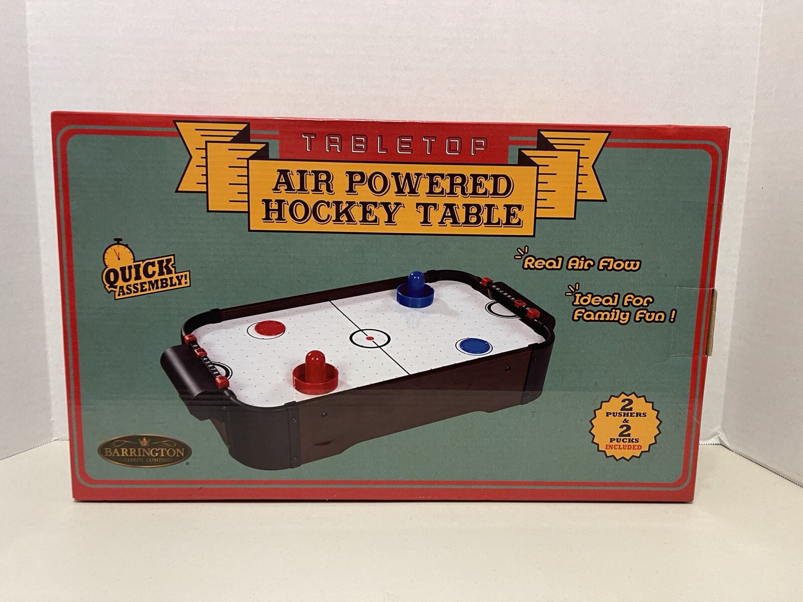Barrington Billards Company Mini Tabletop Air Powered Hockey Table for