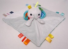 Bright Starts Taggies Elephant Lovey Security Blanket Texture Tags Plush Kids II
