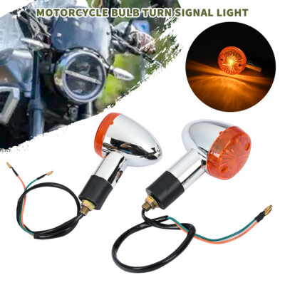 2 Amber Turn Signal Lights For Kawasaki VN Vulcan Classic Nomad Drifter 1500 NEW