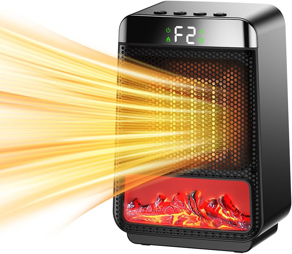 Boltix Space Heater, Portable Electric Heaters for Indoor Use, Digital Display,