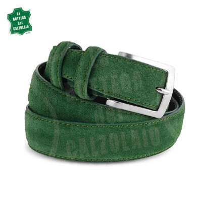 Gürtel Gürtel Gürtel Herren Damen Grün Echtleder Wildleder Casual Verkürzbar