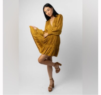 Mustard seed Bohme Womens Jill Mini Dress Size Small NWT