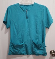 New York Laundry  MEDics Women's Scrub Top V-Neck Short Sleeve Stretch Size M
