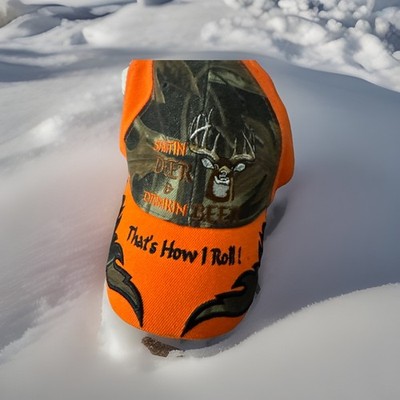 Shootin Deer & Drinking Beer hunters  hat one size fits all adjustable