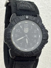 Luminox 3050/3950 Men's Quartz Watch Black Dial Genuine Belt Good Condition