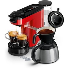 Philips Senseo® Switch 2-in-1 Pad und Filter Kaffeemaschine, Rot (HD6592/84)