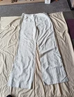 MARKS AND SPENCER SIZE 14 LONG CREAM MIX TAILORED TROUSERS