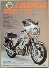 LAVERDA 1200 T/TS & 1000 3CL/JOTA Motorcycle Sales Specification Leaflet 1980