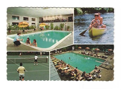 Hidden Valley America's Finest Ranch Resort Lake Luzerne NY VTG Postcard UNP