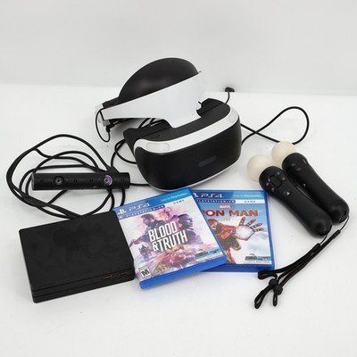 Lot of PlayStation VR System with 2 Video Games, Camera & 2 Move Controllers