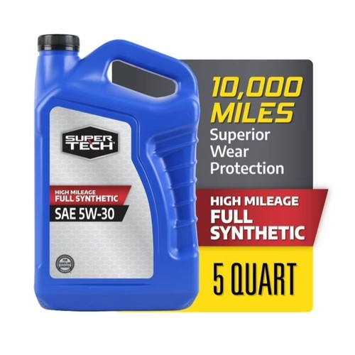 (2 pack) Super Tech High Mileage Full Synthetic SAE 5W-30 Motor Oil, 5 Quarts - Picture 3 of 10
