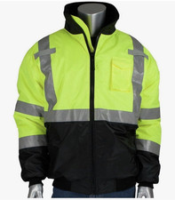 Pip ANSI 107 Class 3 Type R Hi-Vis Yellow/Black Reflective Zip Jacket XL