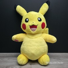 Pokémon - BUILD A BEAR - PIKACHU - BAB 18 Inch Yellow Stuffed W/Santa Coat