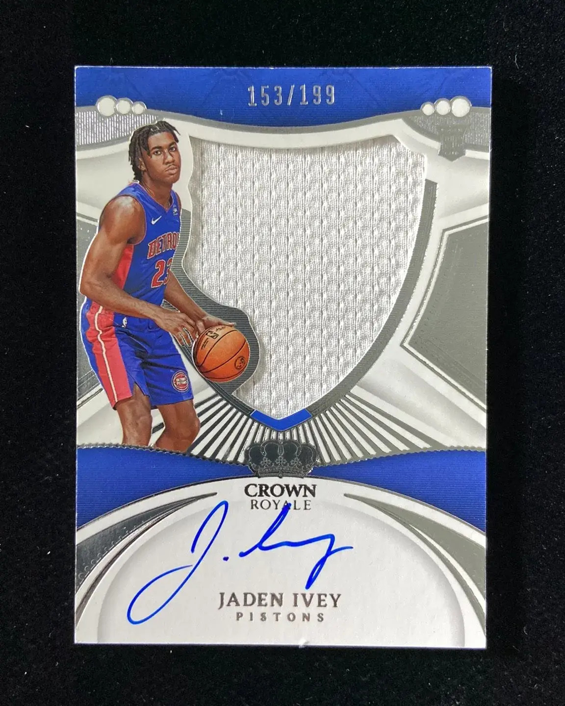 2022-23 Panini Crown Royale Silhouettes Jaden Ivey RC Rookie Patch Auto RPA /199