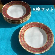 Bernardaud Limoges – Vendome Collection – Set of 5 Large Soup Bowls