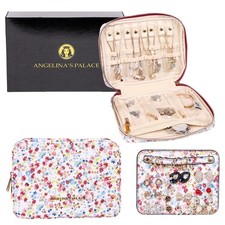 Large Jewelry Organizer Case Bridesmaid Gifts Vegan Leather Waterproof Travel...