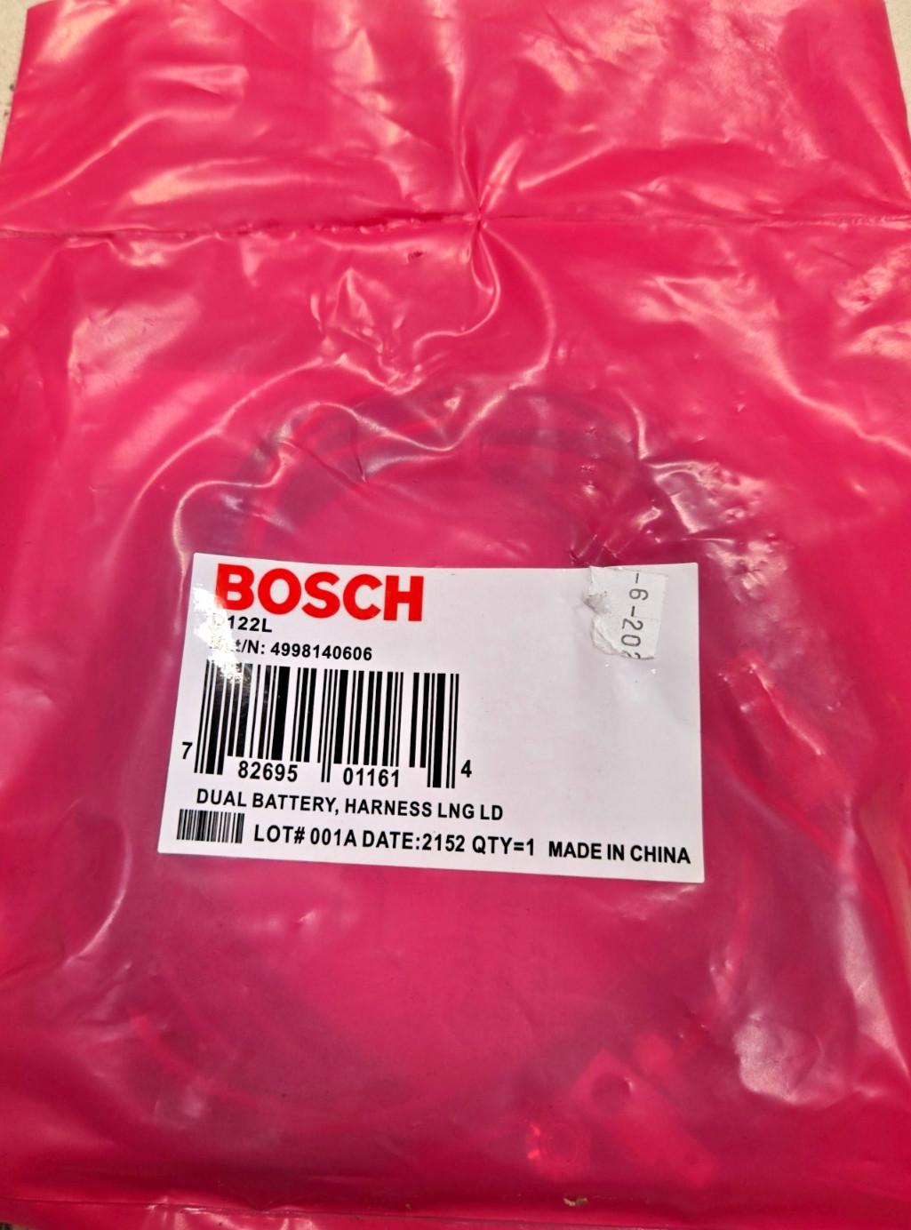 BOSCH D122L Dual Battery Harness with Long Lead NEW