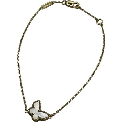 Van Cleef & Arpels Sweet Alhambra Papillon Bracelet Gold Au750 Jewelry 1.8g