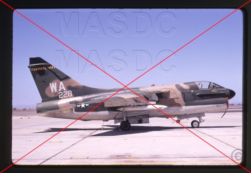 A040 - 35mm Kodachrome Aircraft Slide - A-7D Corsair 68-0228 "WA" 4525FWW - 1970