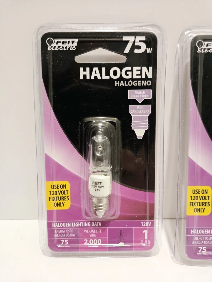 Feit 75w E11 Clear Bulbs Mini Candelabra Base 120v Only - Image 3 of 4