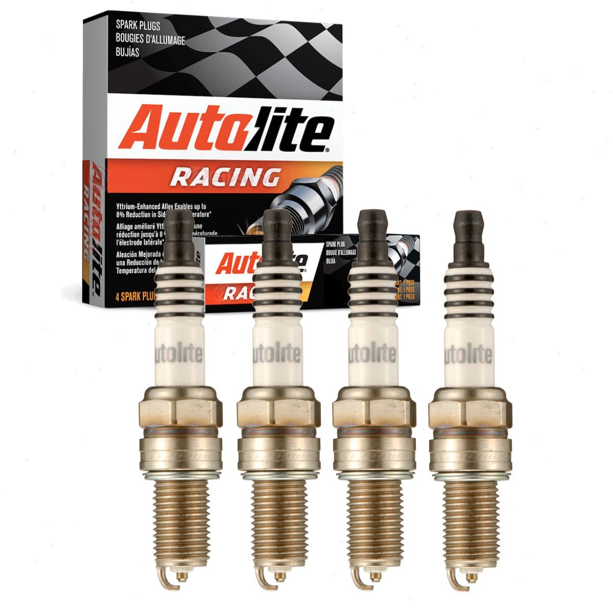 4 pc Autolite Racing AR4152 Spark Plugs for DP9EA A5YC 6629 Ignition Wire ae