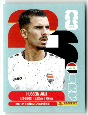 Panini 2026 World Cup WM Amerika Sticker No. IRQ 4 Hussein Ali Iraq