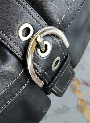 Coach 9434 SMALL Vintage Soho Black Leather Shoulder Bag w