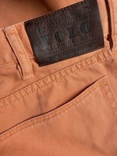 VTG Polo Ralph Lauren Pants Mens 36x30 Peach Cotton Classic Fit Chino Trousers