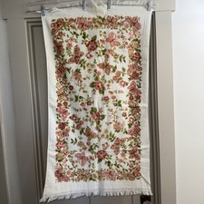 Vintage Floral & Butterflies Cannon Textured Bath Towel Cottagecore Made in USA