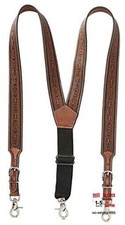 Nocona Men's Detail Tool Leather Suspender Medium Tan