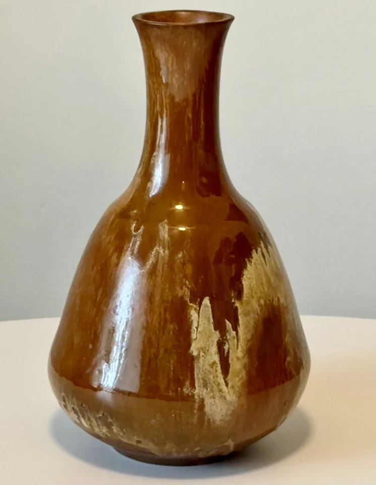 Polia Pillin Mid-Century Modern Drip Glaze Studio Large 10” Pottery Vase  - Image 4 of 4