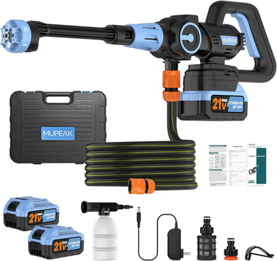 #ad #ad Cordless Portable Pressure Washer 1100PSI 2 Batteries 6 Nozzles 3 Speeds $266.99